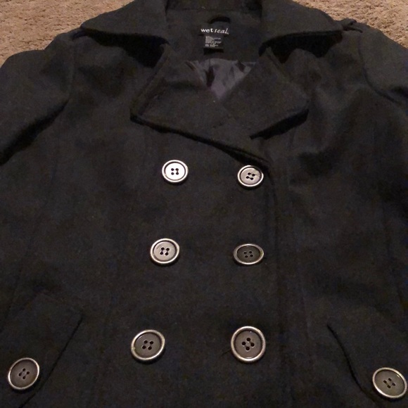 Women’s Wet Seal Pea Coat - Picture 2 of 3